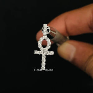 14K ทองแท้เพชรธรรมชาติ ankh จี้ดีเครื่องประดับ. - Product Image 2