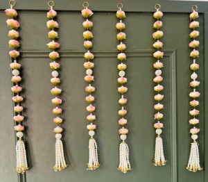 Guirlande artificielle de fleurs de pivoine blanche indienne pour mariage décor à la maison célébrations festives événement style suspendu fonctionnel - Product Image 1