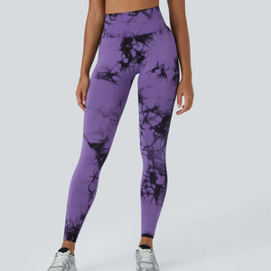 Vêtements de sport unis personnalisés Hauts à col rond et leggings taille haute pour femmes Ensembles-Séchage rapide Respirant Yoga Gym Running Fitness - Product Image 5