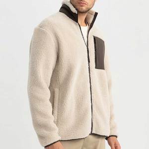 Meilleure vente Veste d'hiver longue en laine Sherpa pour homme à col montant, haut élégant chauffant respirant et écologique à la mode - Product Image 2