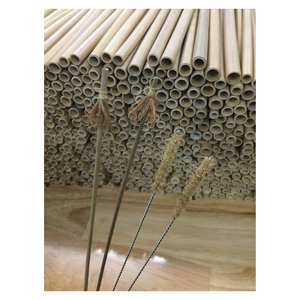 Plastic-Free Bamboo Sipping Tubes With Pouch And Brush <b>For</b> Zero-Waste Lifestyle, Camping, Coffee To-Go And <b>Drink</b> Refill - Product Image 1