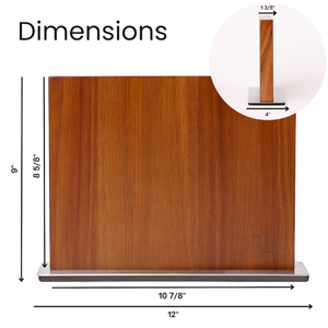 Organisateur universel de rangement pour couteaux en bois d'acacia teck personnalisé, bloc à couteaux magnétique puissant avec bouclier en acrylique pour le comptoir de cuisine - Product Image 4