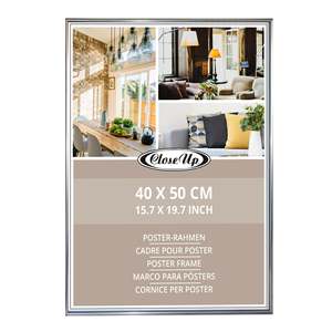 Modern <b>A2</b>/A4 Size Silver Photo <b>Frame</b> 40 X 50 cm Square Wood Aluminium Glass Alloy Decorative <b>Poster</b> <b>Frame</b> with Square Shape - Product Image 2