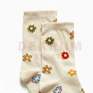 Nouvelle impression florale pour chaussettes unisexes Impression numérique personnalisée pour chaussettes décontractées unisexes à vendre - Product Image 1