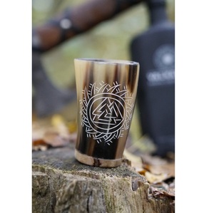 Wholesale Handmade Polished Eco-Friendly Buffalo Horn Drinking <b>Glass</b> Rustic Natural Shape Cup Supplier - Product Image 4