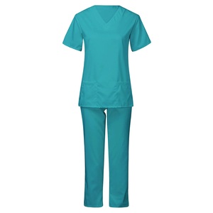 Tenues d'infirmière UMIQ de haute qualité anti-rides en coton/polyester, ensembles d'uniformes d'hôpital personnalisés en tissu sergé avec détection d'aiguilles, unisexe - Product Image 4
