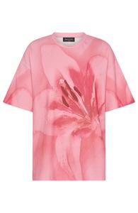 Camiseta Rosa Extra Grande con Estampado Veraniego Ecológica Más Vendida para Mujer - Product Image 5