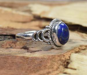 Handmade 925 Sterling Silver <b>Ring</b> with Excellent Quality Oval Shape <b>Lapis</b> <b>Lazuli</b> Gemstone <b>Ring</b> Classic Design for Women <b>Rings</b> - Product Image 3