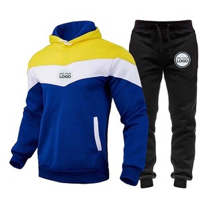 Ensemble survêtement en molleton technique noir pour homme, sweat-shirt et pantalon, 2 pièces, taille S-3XL - Product Image 3