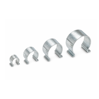 Fabriqué en Italie, clip à ressort diamètre 25, attache pour couverture de serre, type Omega, pour tube de 27 mm de diamètre, en acier trempé galvanisé.