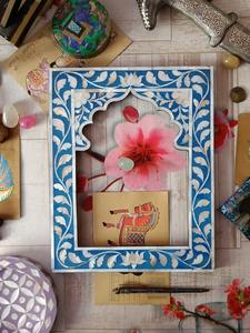 Bâton de vadrouille recyclé fait à la main écologique cadre photo cadeau d'art de maison durable d'Inde - Product Image 2