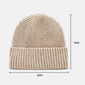 Vente en gros Bonnet multicolore en laine pour adultes Bonnet de ski côtelé court pour pêcheur Bonnets d'hiver en jacquard uni pour tenue décontractée - Product Image 3