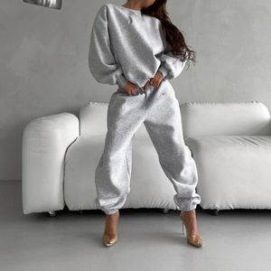 Conjunto Deportivo de Invierno de 2 Piezas Personalizado para Hombre, Sudadera con Capucha de Forro Polar, 100% Algodón, Ropa Deportiva Informal Sólida, Talla Grande - Product Image 4