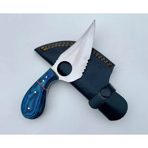 Couteau à désosser Burraq fait main en acier D2 avec manche en bois de résine, étui en cuir, OEM/ODM, parfait pour le camping, la chasse, cadeau - Product Image 2