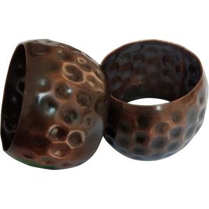 Martelé Design Antique Rond De Serviette Style Merveilleux Réutilisable Asiatique Vintage Look Serviette Porte-Mouchoirs En Métal Anneau De Serviette Exportation - Product Image 1