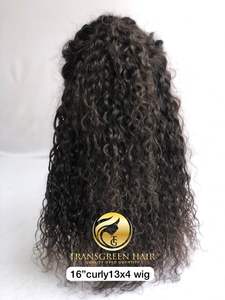 100% brut non traité 16 ''naturel bouclé 13x4 HD dentelle frontale perruques temple indien vierge cambodgien vison doux direct indien - Product Image 4