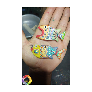 Poisson en bois sculpté à la main authentique avec bois de pin naturel-Parfait pour les fournitures d'artisanat, jouets en bois non finis - Product Image 6