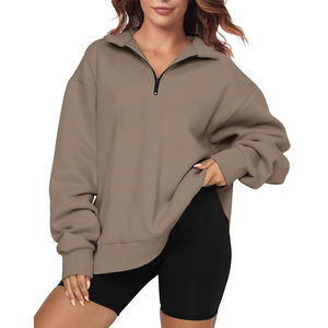 Hot Sales Casual Streetwear Women's Eco-Friendly Fleece Hoodie Breathable Knitted <b>Drop</b> Shoulder Figures Front Logo for Winter - Product Image 4