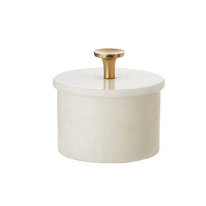 Cuencos de sal y pimienta de mármol ecológicos con cuchara de latón Macetas de pellizco de piedra natural Salero de mármol blanco Producto natural - Product Image 2