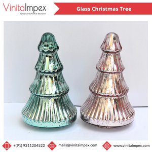 Ornements d'arbre de Noël en verre d'intérieur pré-éclairés 8.5-17 pouces décor à la maison pour la décoration de vacances en vente - Product Image 4
