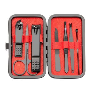 Professional 7-Piece Stainless Steel Nail Clippers Set Portable Travel <b>Manicure</b> Pedicure Kit Scissors <b>Tweezers</b> Nail Brush - Product Image 1