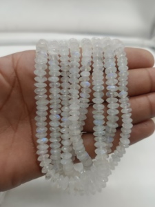 Nouvelle tendance naturelle arc-en-ciel pierre de lune à facettes Rondelle forme 5mm-8mm perles pour la fabrication de bijoux à la mode collier et Bracelet - Product Image 5