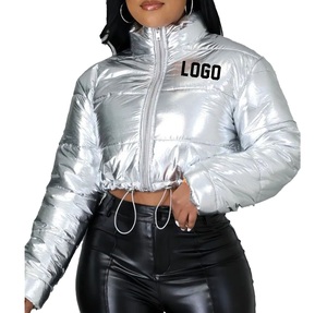 แจ็กเก็ตขนเป็ดกันลมมีซิปเสื้อโค้ทแบบมีซิปเสื้อแจ็คเก็ตแบบสั้นระบายอากาศได้เสื้อผ้าแนวสตรีทแวร์ - Product Image 1