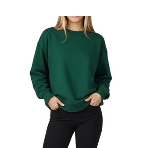 Sweat-shirt long et ample brodé pour femme, col montant, style streetwear tendance Stockton, décontracté, automne-hiver, doux et chaud, pour le quotidien, 100% coton - Product Image 2