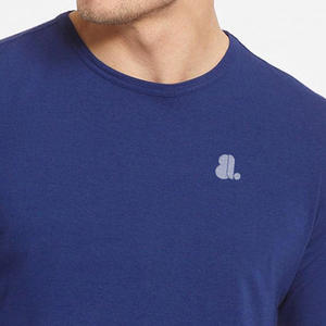 T-shirt à manches longues pour homme, col rond, en coton, logo personnalisé, t-shirt à manches longues pour homme, col rond - Product Image 3