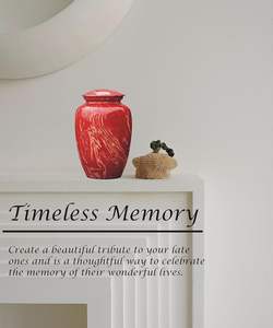 Adult Cremation Urns <b>for</b> Male/Female Funeral Urn <b>for</b> Human <b>Ashes</b> Decorative Urns <b>for</b> <b>Ashes</b> Large Keepsake <b>Box</b> (Royal Red) - Product Image 4