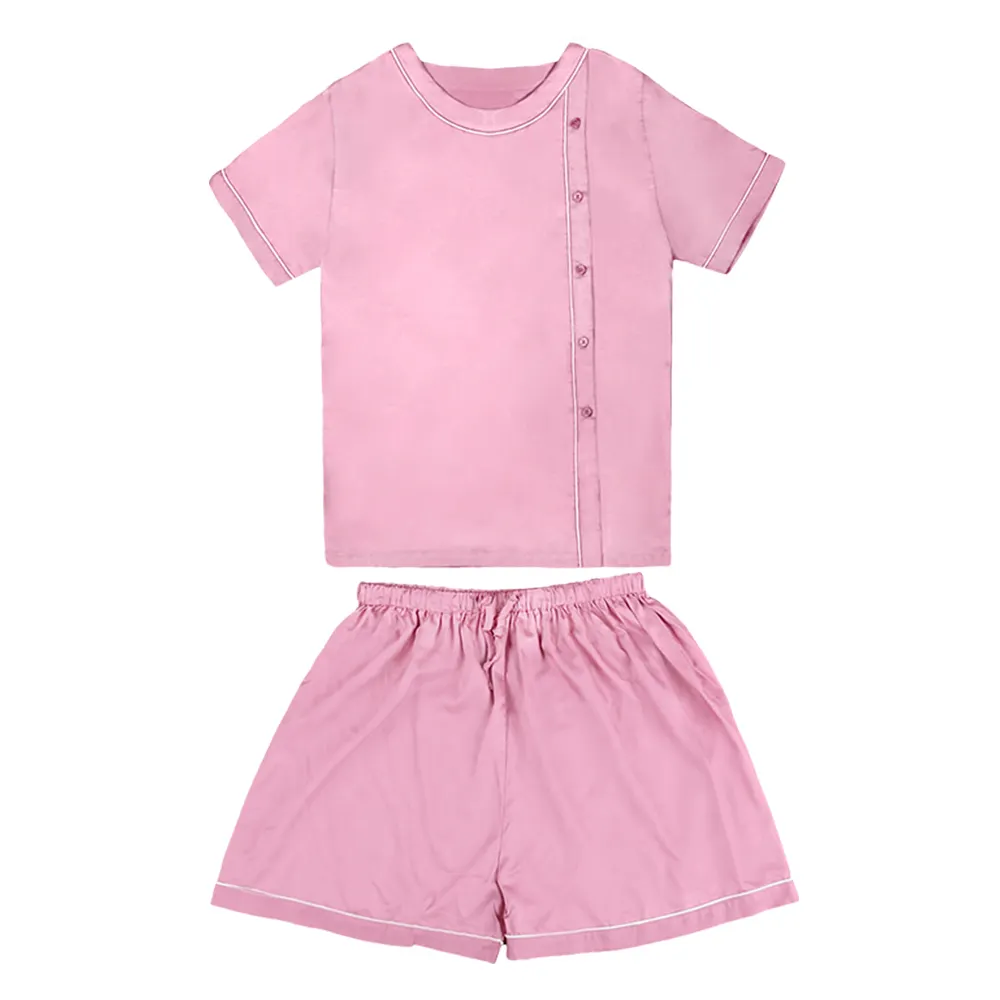 Baby Clothing Manufacturers Design Kids Pijamas Pijamas 2 PCS Sets Baby Clothing Manga Curta Calças Curtas Verão Meninas