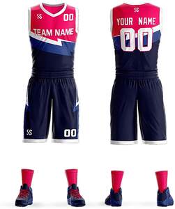 Personalizado personalizable barato 100% poliéster Reversible baloncesto Jersey transpirable entrenamiento uniforme conjunto de talla grande impreso - Product Image 3