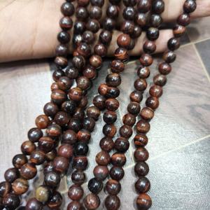 Collar de Plata de Ley con Ojo de Tigre Rojo Natural de 8 mm, Cristal Curativo, Estilo Boho, Regalo de Boda - Product Image 4