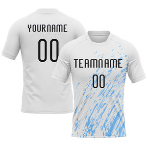 Uniforme de Voleibol Sublimado con Diseño Nuevo al por Mayor, Personalizado en Blanco, Negro y Azul Claro, Transpirable y Ligero para Hombre - Product Image 5