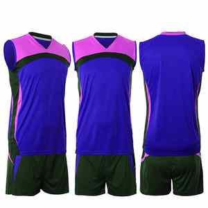 Uniforme de volley-ball en Polyester pur de qualité, taille personnalisée, maillot à manches courtes et uniforme court pour équipe de jeunes - Product Image 3