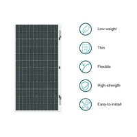 Module photovoltaïque flexible ETFE haute efficacité, panneau solaire flexible monocristallin PERC portable et pliable pour marine, camping-car, voyage, voiture