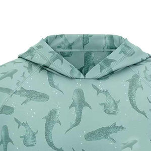 เสื้อตกปลาแขนยาวมีฮู้ดผ้าโพลีเอสเตอร์สแปนเด็กซ์มีฮู้ดสำหรับตกปลา - Product Image 5