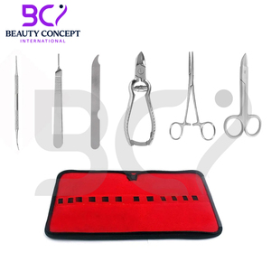 Kit de podologie professionnel de haute qualité et durable pour la maison, 6 pièces en acier inoxydable, étui en cuir, nouvel arrivage, ensemble d'instruments de podologie - Product Image 2