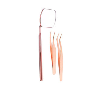 ชุดสามชิ้นสแตนเลสสำหรับขนตาแหนบกระจกสำหรับเครื่องมือต่อขนตา - Product Image 1