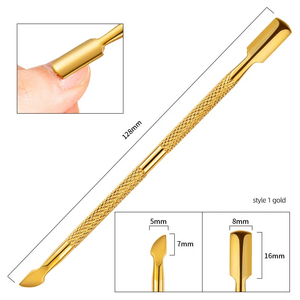 MORGANS INDUSTRIES MI--0001 Dual-End Stainless Steel <b>Nail</b> Pusher <b>Tool</b> 127mm Silver Manicure Cuticle Remover Reusable Style 1 - Product Image 4
