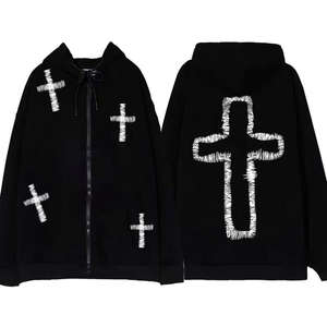 เสื้อฮู้ดผู้ชายผ้าฟลีซแบบมีซิปมีลายปัก - Product Image 2