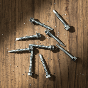 Tornillos autorroscantes con cabeza hexagonal TEK, de acero al carbono zincado, fabricante de Vietnam, clase 4.8 6.8, rosca gruesa PDC, en pulgadas - Product Image 1