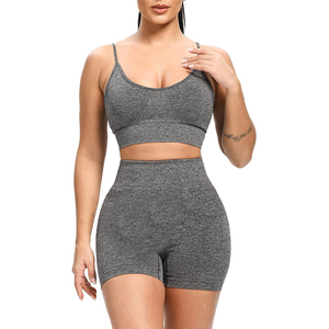 Tenues de gymnastique décontractées pour femmes 2 pièces sans couture taille haute Shorts Sport soutien-gorge ensemble chaud hiver Yoga entraînements survêtement Haus Industries - Product Image 1