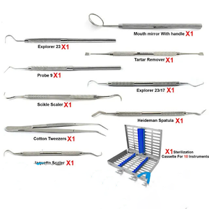 Kit de Examen de Higiene Dental, Removedor de Sarro, Cálculos y Placa, Instrumento de Relleno Dental Reutilizable de Acero Inoxidable - Product Image 1
