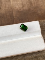 Certifié naturel 1.69 carats émeraude coupe octogone rubis vert Chrome Tourmaline collier de pierres précieuses bijoux excellente qualité de couleur
