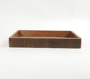 Organisateur de nourriture Plateaux de service Plateaux en bois avec poignées pour artisanat et décoration - Product Image 1
