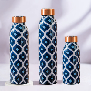 Fournisseur de bouteilles en cuivre dernier design imprimé Barware bouteille en cuivre pur nouveau look produit de qualité supérieure pour une bonne santé - Product Image 4