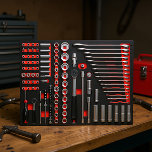 Usag Bi-Colour Foam Module with 116-Piece <b>Socket</b> Wrench Set Tool Sets - Product Image 3