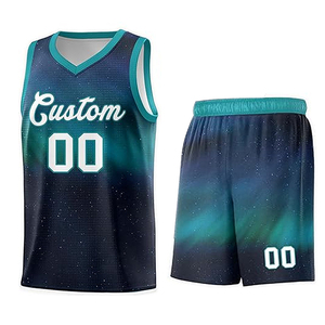 Latest Design V-Neck Sublimated Basketball Uniform for Men Bsci Polyester Sportswear Printed Your <b>Own</b> Logo <b>Model</b> New Size 4XL - Product Image 1