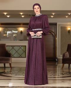 <b>Organza</b> Turkey Beaded <b>Silk</b> Long Sleeve Anti-Wrinkle Handmade Prayer Dubai Abaya - Product Image 1
